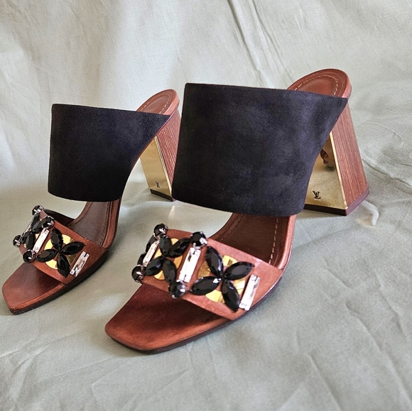 NDS Women's Louis Vuitton Designer Luxury High-End Sandals Heels Size 6 US - Picture 7 of 16